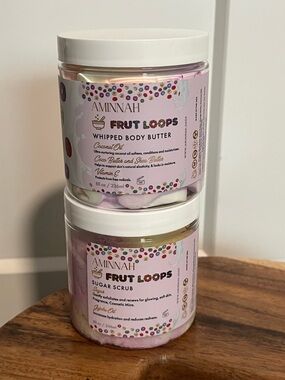AMINNAH Fruit Loops Whipped Body Butter & Sugar Scrub